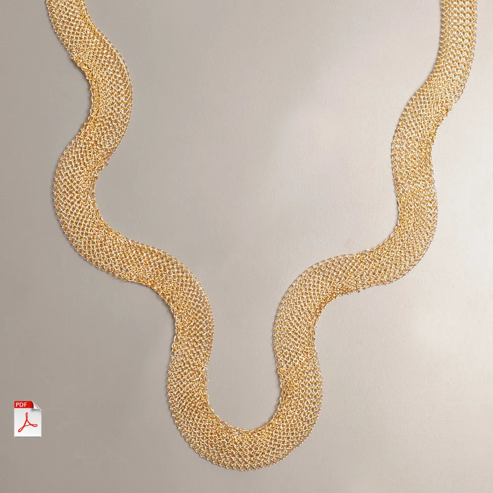 FLOW - necklace pattern, wire crochet PDF tutorial