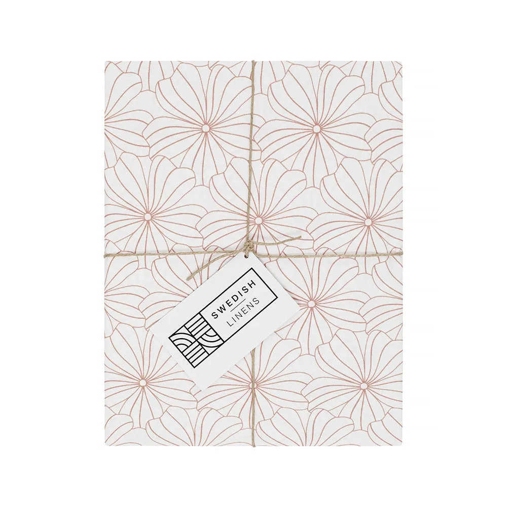 FLOWERS | White | Pillowcase | 40x80cm / 15.7x31.5"