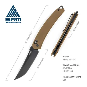 Folding Blade Knife 9211-GW - Brown