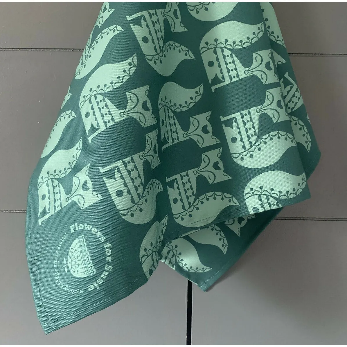 Fox Tea Towel - Teal