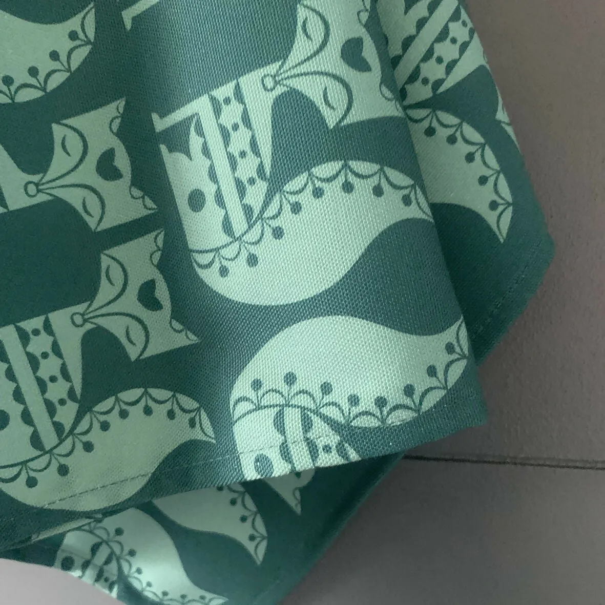 Fox Tea Towel - Teal