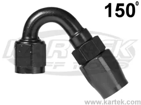 Fragola AN -8 Black Anodized Aluminum Series 3000 Cutter Style 150 Degree Bent Tube Hose Ends