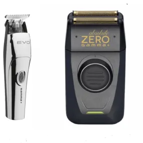 Gamma   italia EVO Trimmer updated & Gamma absolute Zero shaver combo