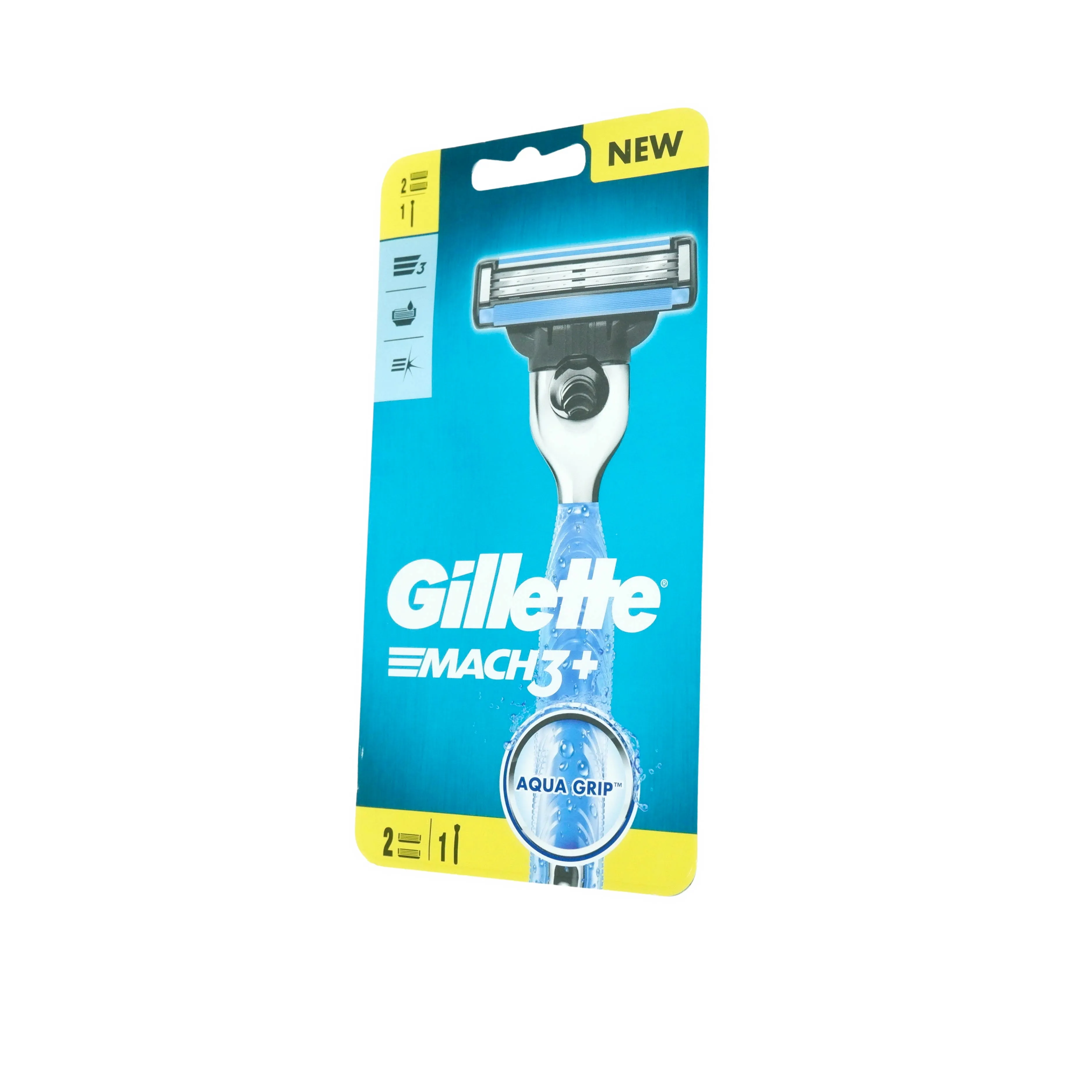 Gillette Mach 3  Aqua Grip Razor with 1peice Refill