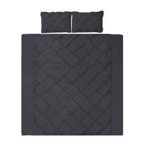 Giselle Bedding King Size Quilt Cover Set - Black