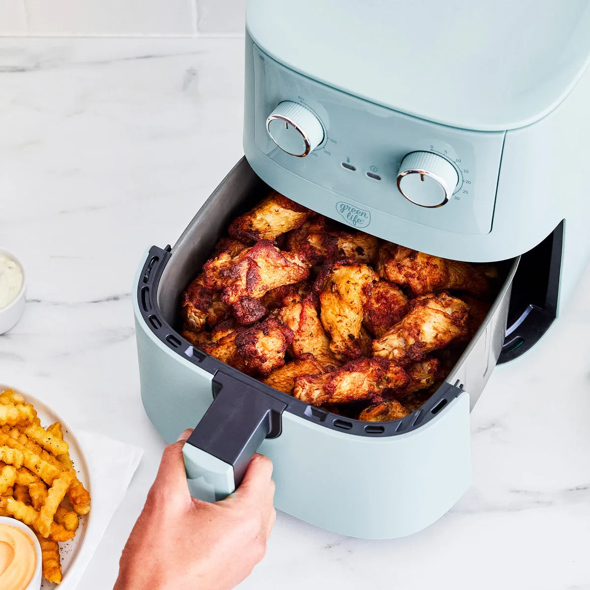 GreenLife 4.5-Quart EZ Air Fryer | Blue Haze