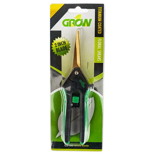 Grow1®, Trimming Shears, Titanium Coated, 2" Curved Micro Blade