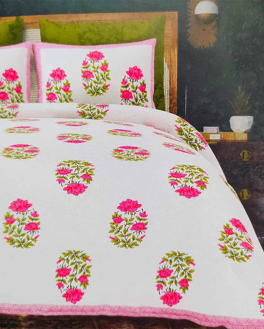 Gulaab Floral Cotton Bedding Set | 100 x 108 inches