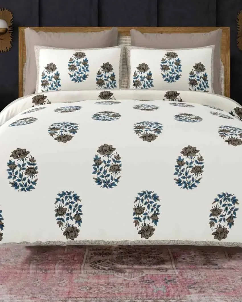 Gulaab Floral Cotton Bedding Set | 100 x 108 inches