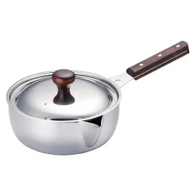 Gyokkodou Stainless Steel Induction Saucepan with Scale and Lid