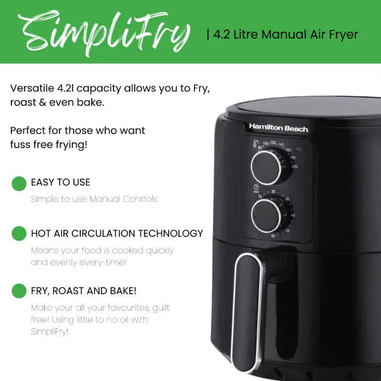 Hamilton Beach HB4001 4.2l SimpliFry Air Fryer