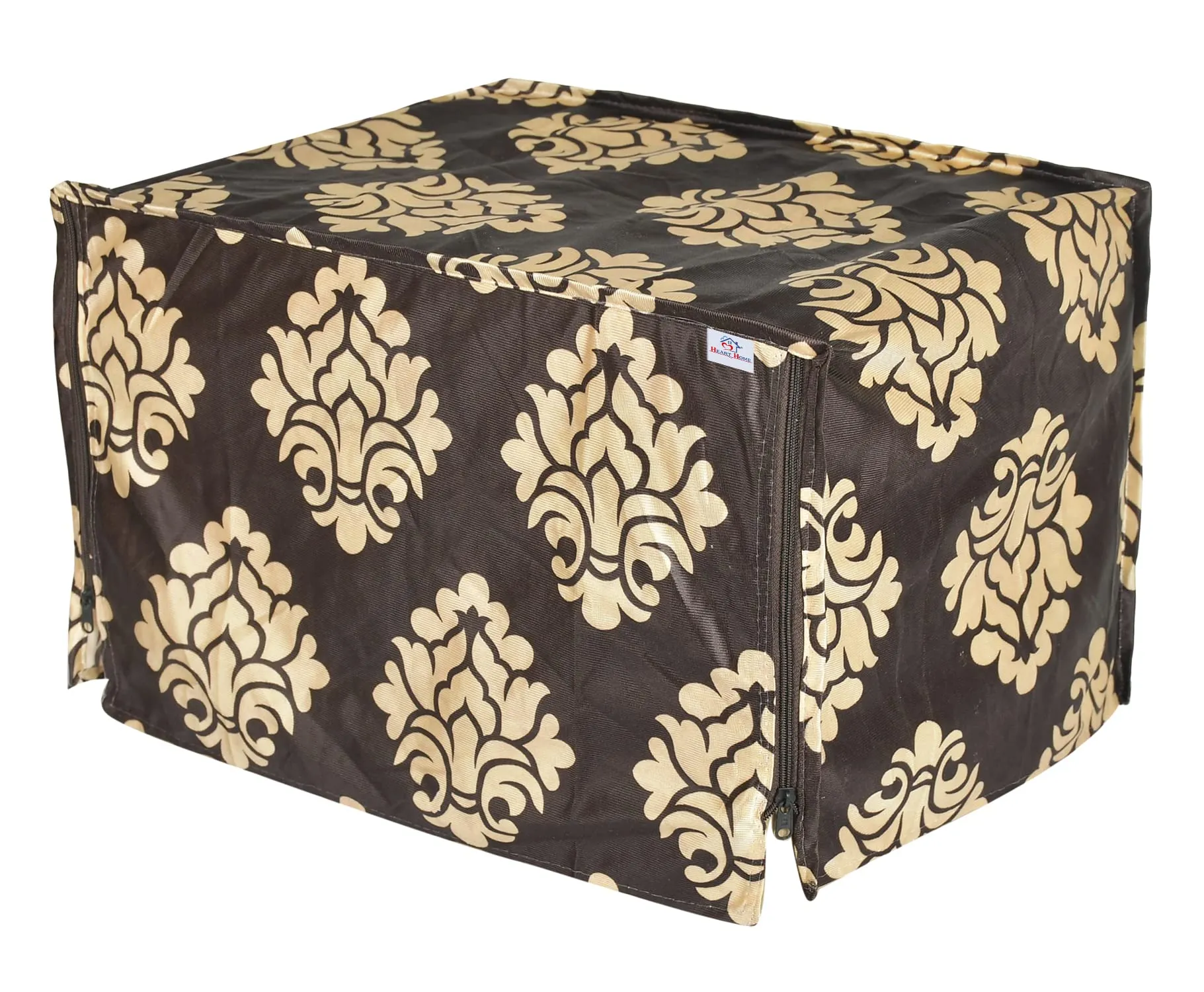 Heart Home Polyster Floral Printed Microwave Oven Cover,23 LTR. (Brown)-HS43HEARTH25931