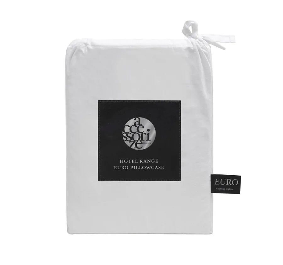 Hotel Deluxe European Pillowcase White and Black