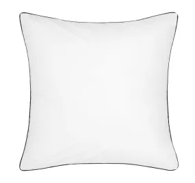 Hotel Deluxe European Pillowcase White and Black