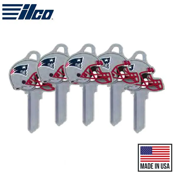 Ilco - NFL TeamKeys - Helmet Edition - Key Blank - New England Patriots - KW1 (5 Pack)