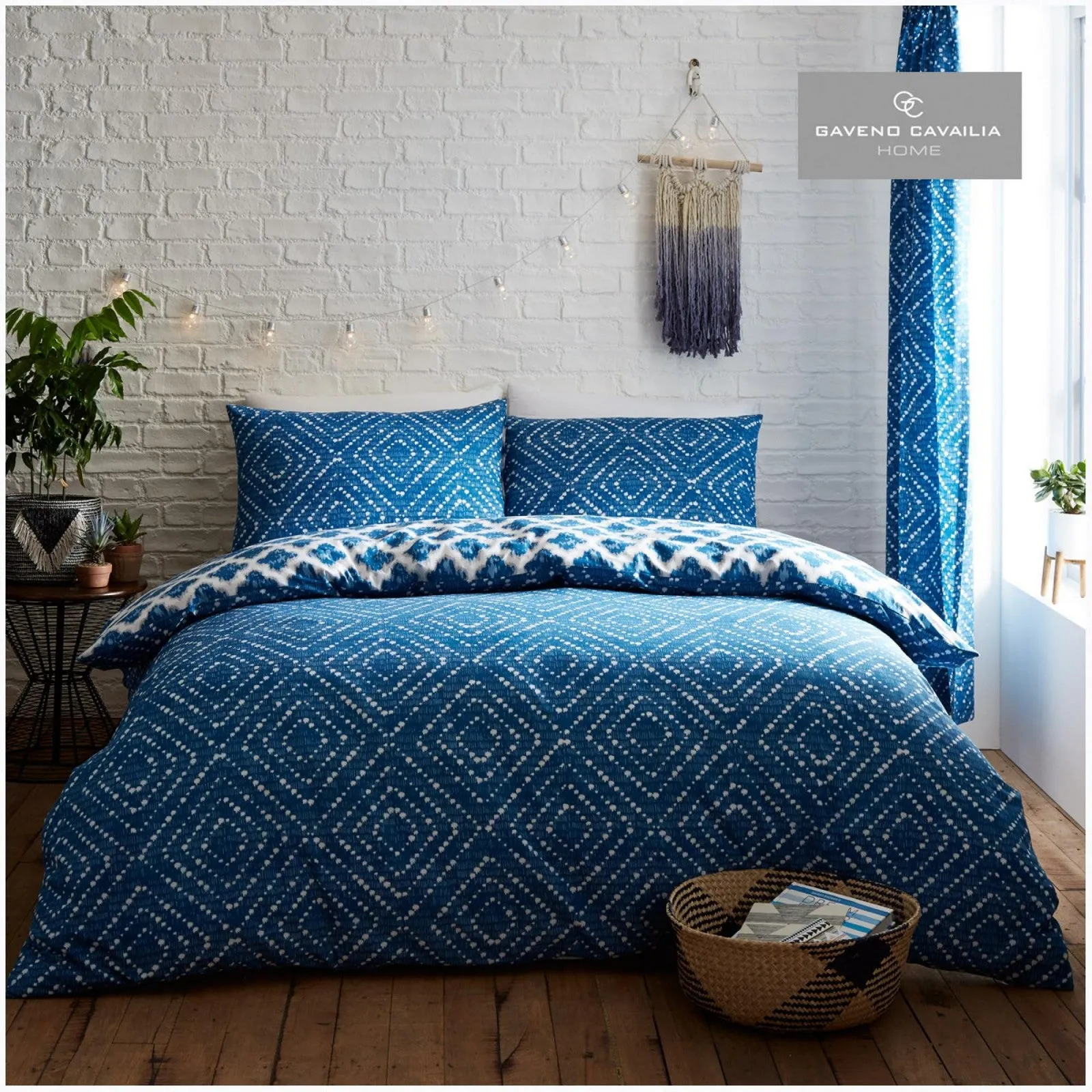 Indigo Diamond Duvet Set