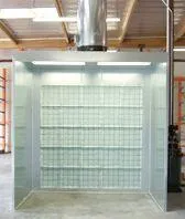 Industrial Open Face Paint Booth 12' Wide x 9' High x 12' Deep I.D. (TF12912 Series)