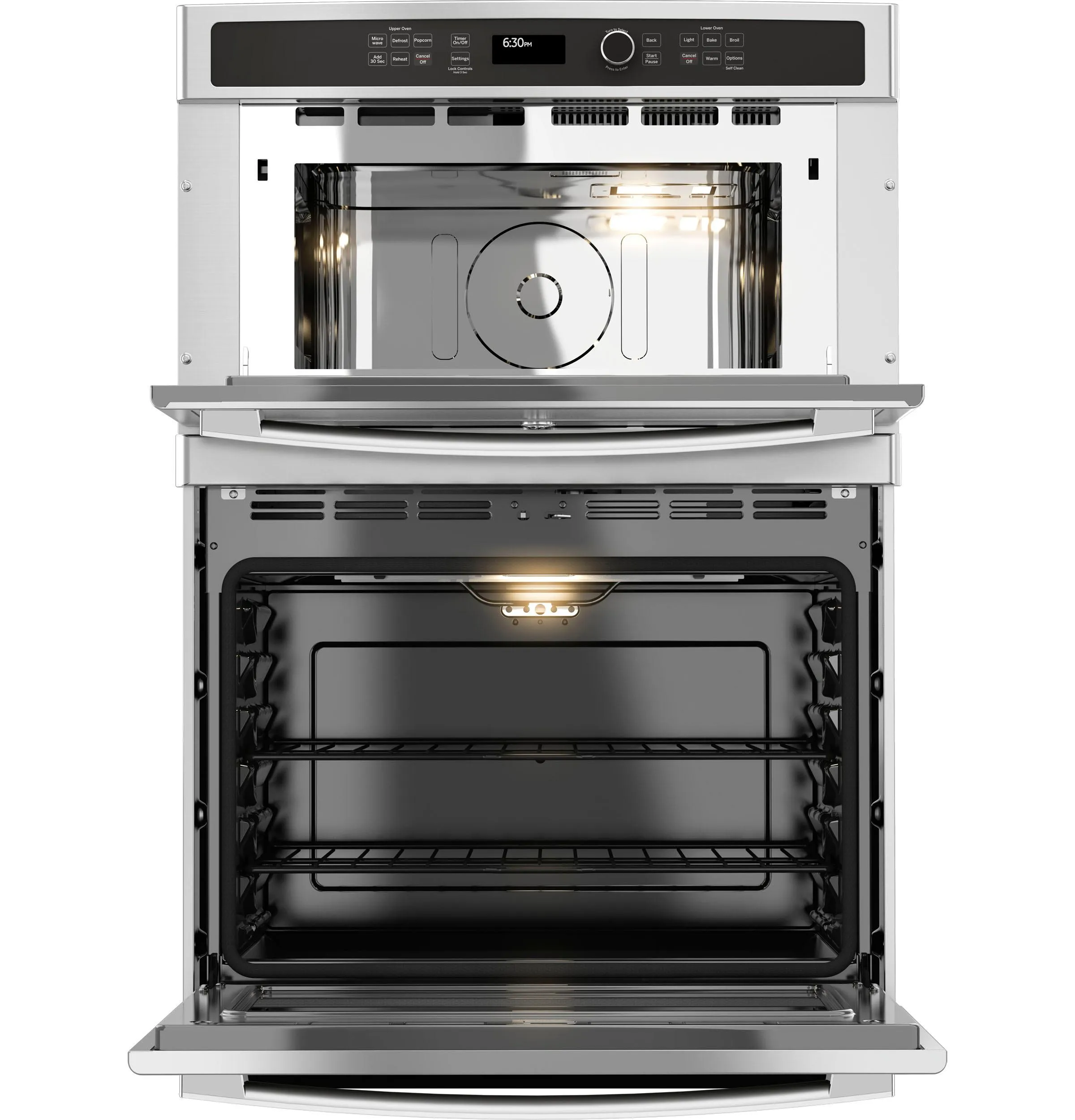 JT3800SHSS GE® 30" Combination Double Wall Oven