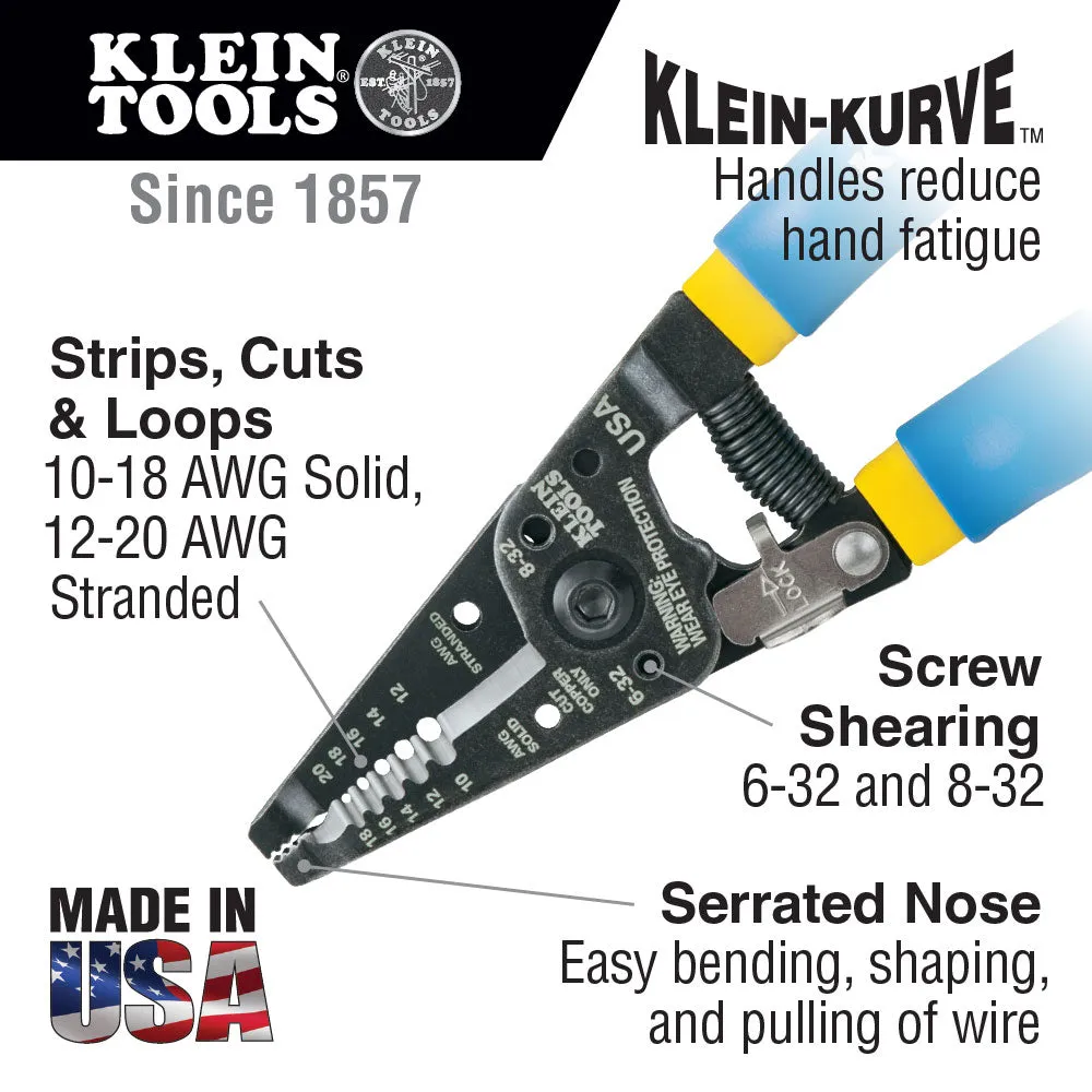 Klein 11055 Solid and Stranded Copper Wire Stripper and Cutter