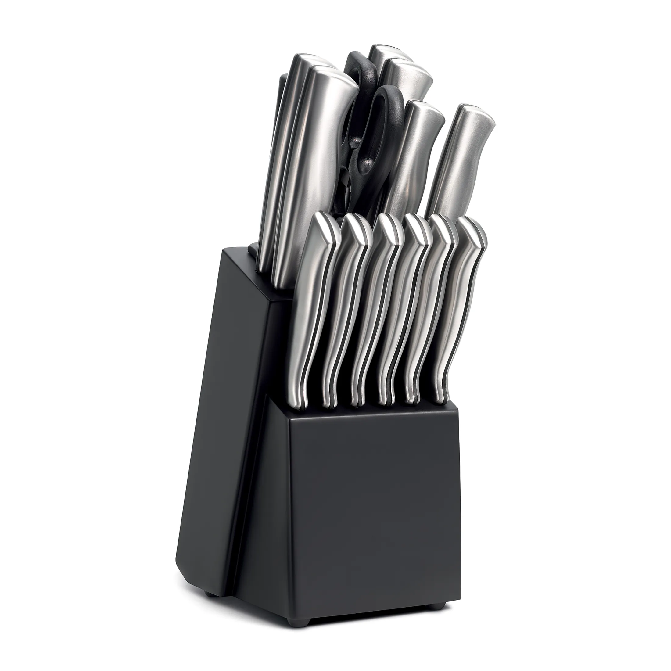 Knife Set with Butcher Block (15 Piece Set)