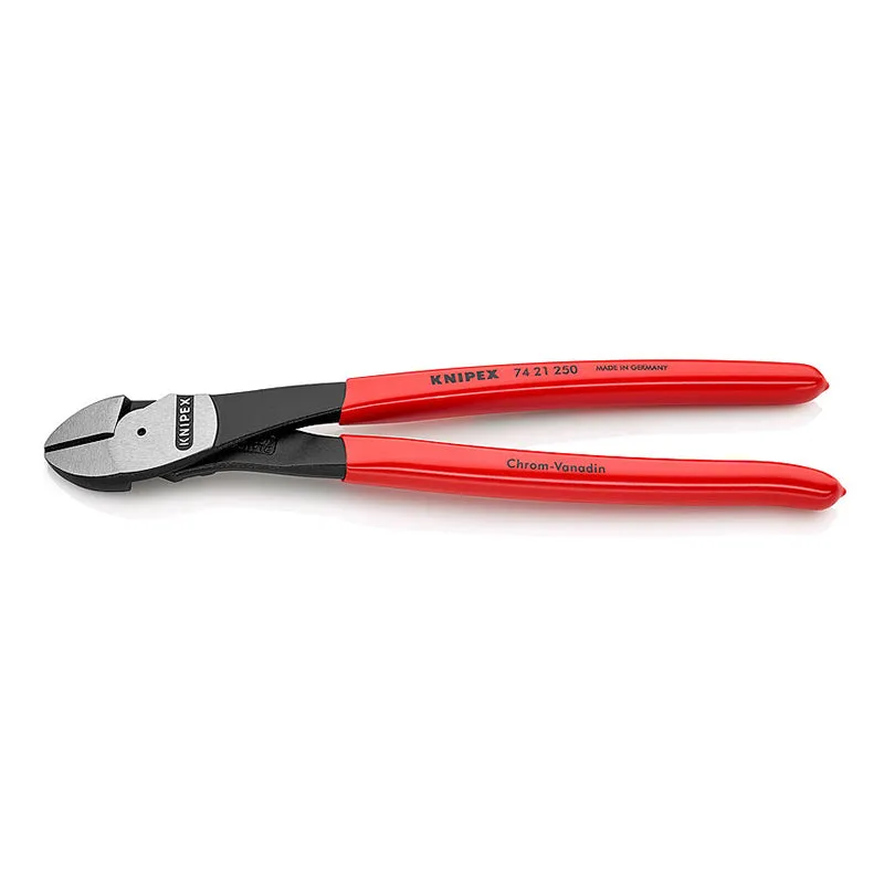 Knipex 74 21 250 SBA 10" High Leverage Angled Diagonal Cutters