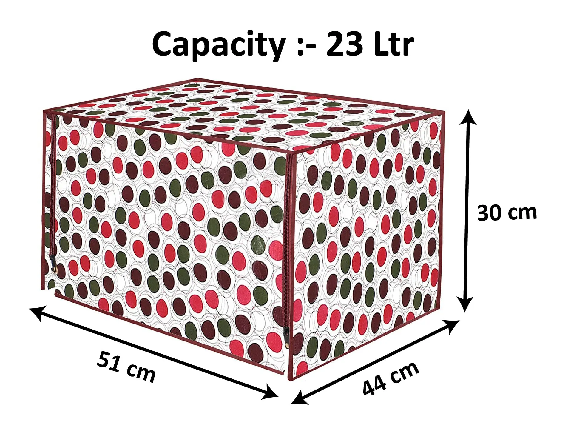 Kuber Industries PVC Circle Design Microwave Oven Cover,23 LTR. (Multi)-HS43KUBMART26011
