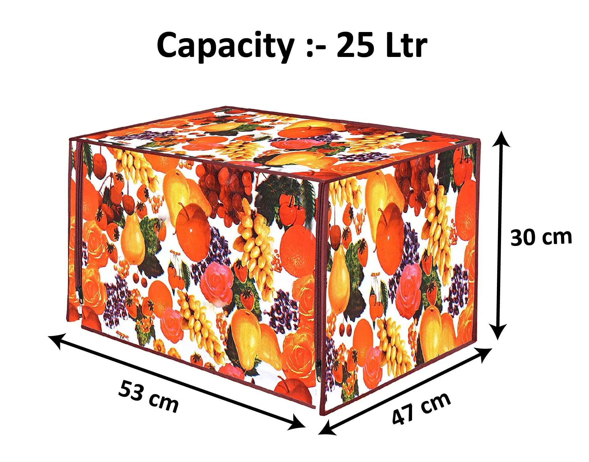 Kuber Industries PVC Fruit Printed Microwave Oven Cover,25 LTR. (Multicolor)-HS43KUBMART26029, Standard