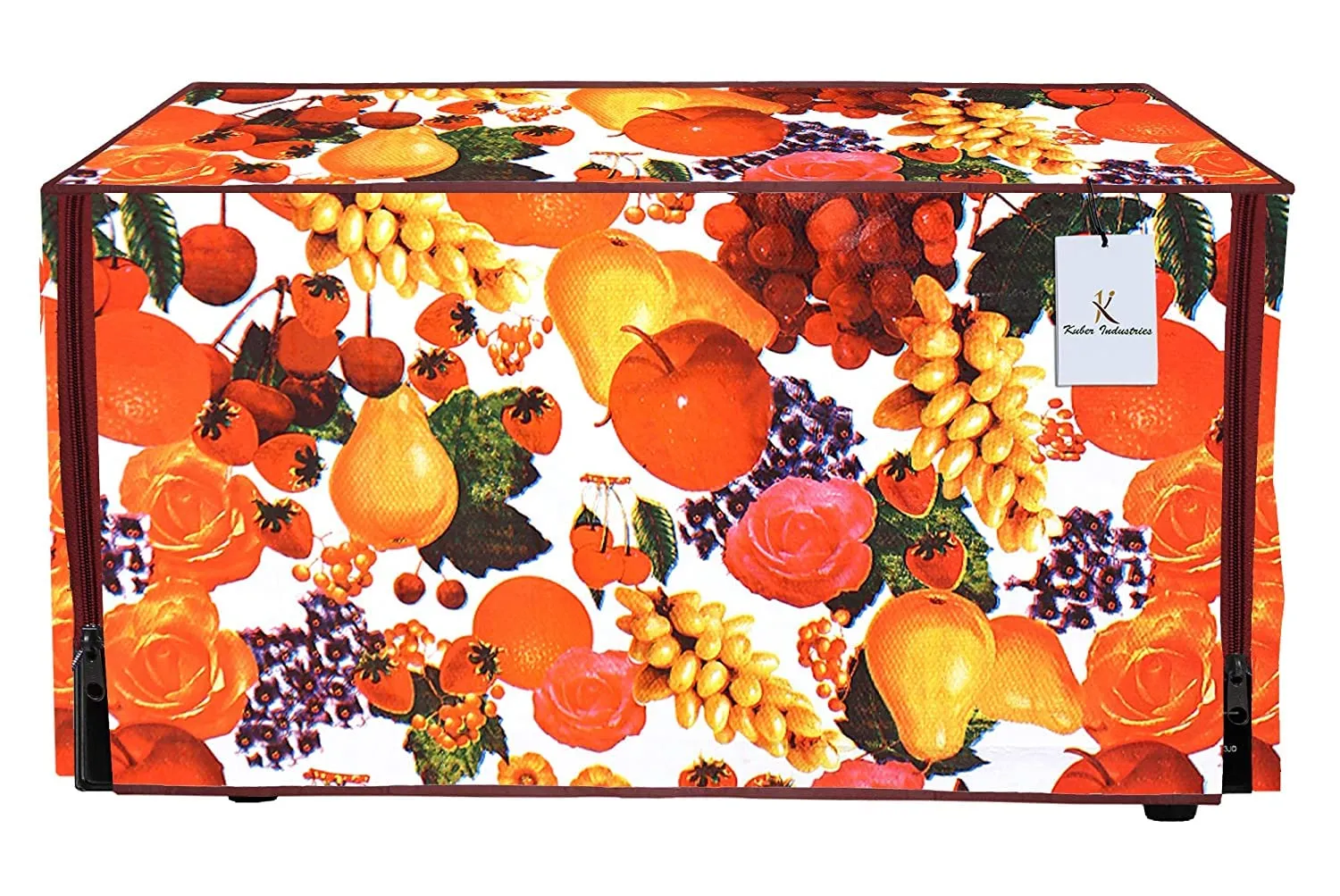 Kuber Industries PVC Fruit Printed Microwave Oven Cover,25 LTR. (Multicolor)-HS43KUBMART26029, Standard