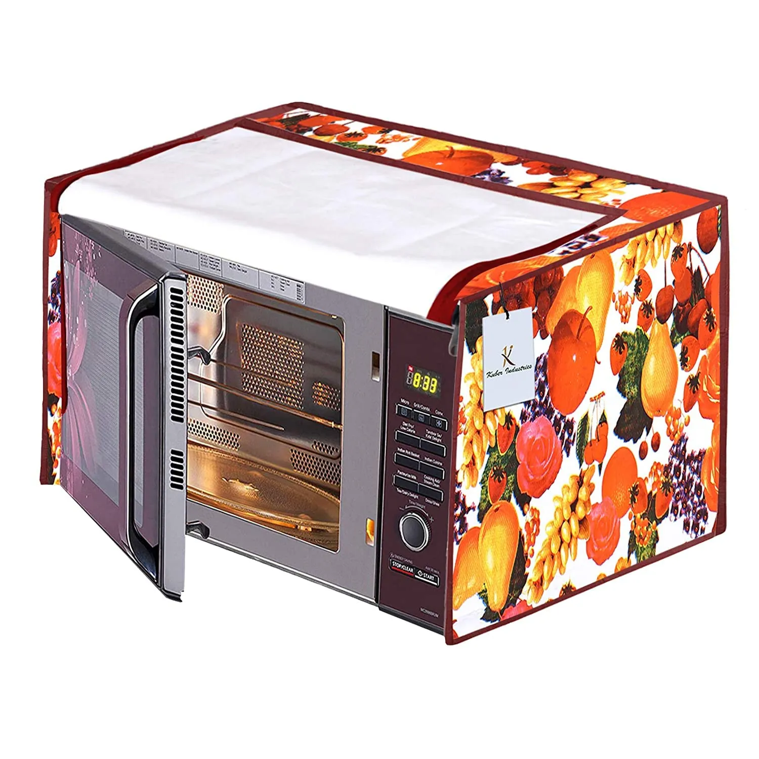 Kuber Industries PVC Fruit Printed Microwave Oven Cover,25 LTR. (Multicolor)-HS43KUBMART26029, Standard