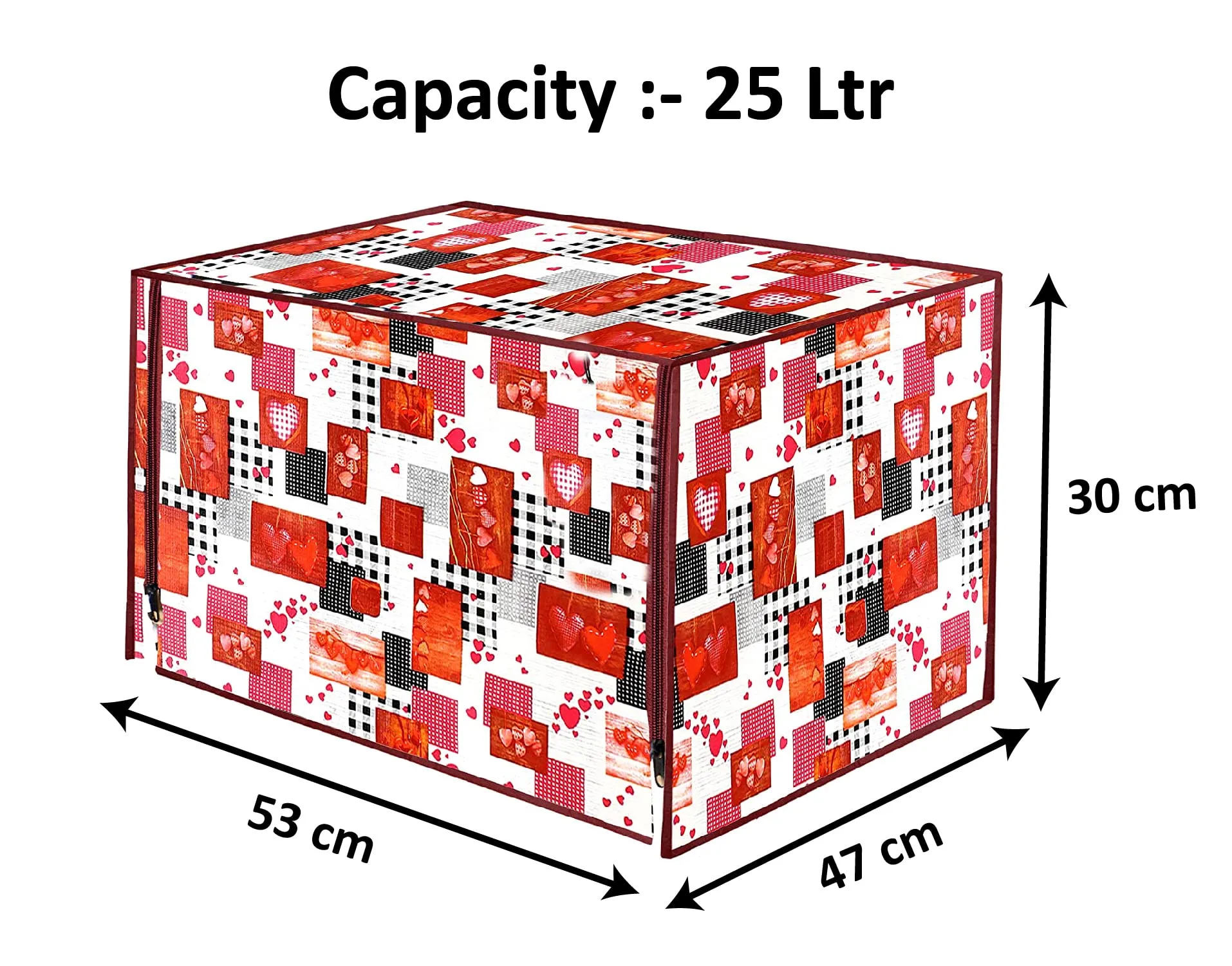 Kuber Industries PVC Heart Printed Microwave Oven Cover,25 LTR. (Multicolor)-HS43KUBMART25997