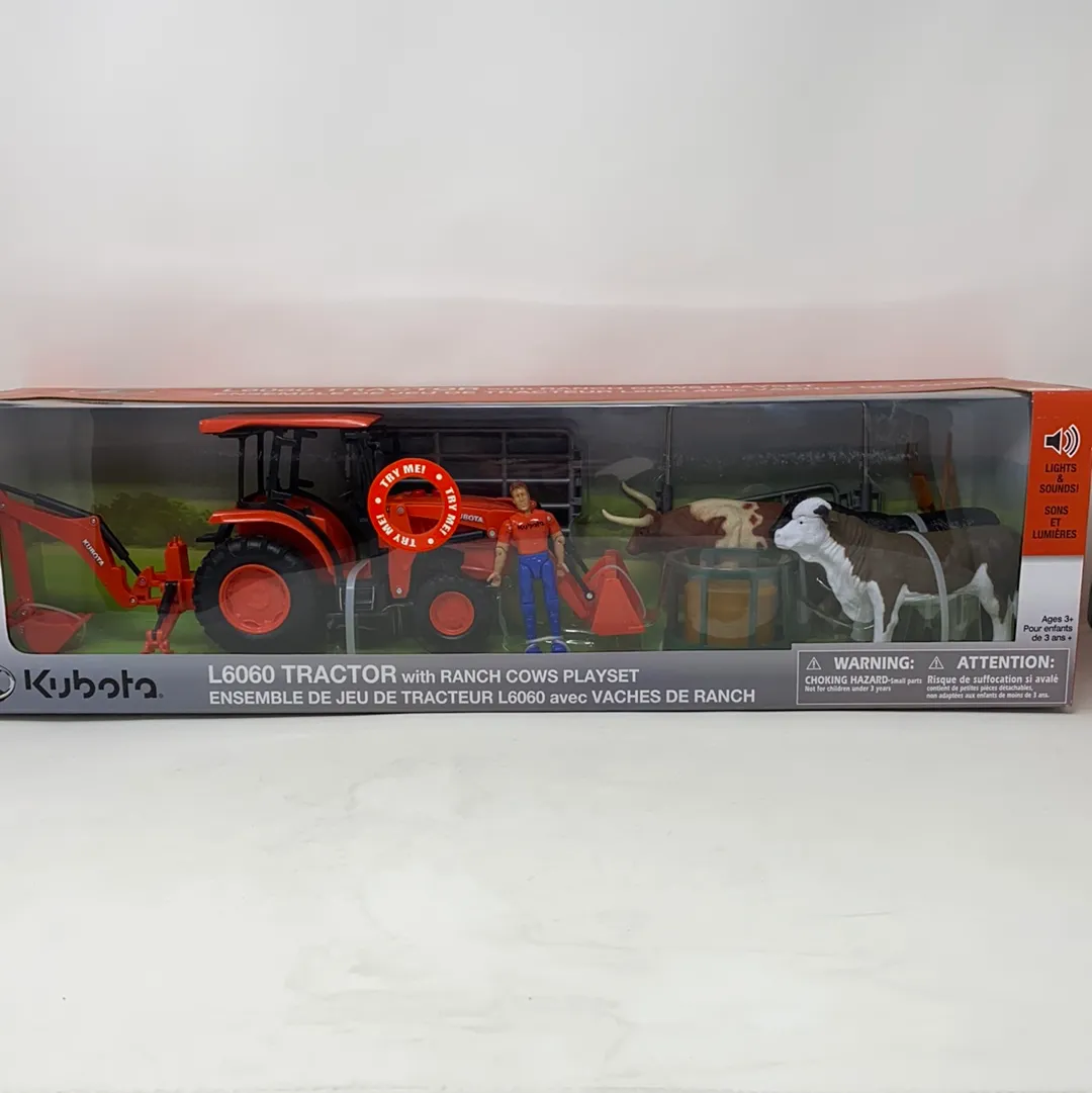 L6060 Tractor with Ranch Cows Playset