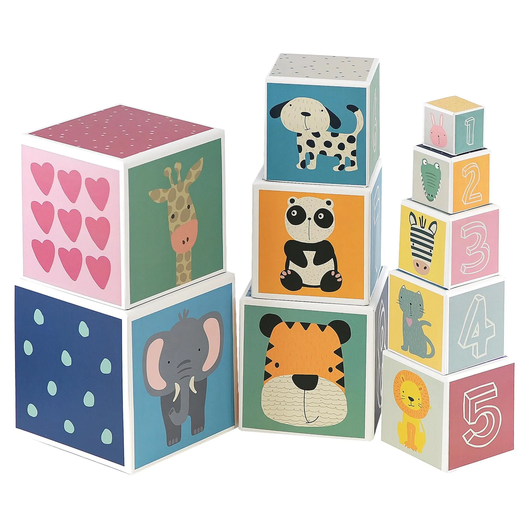 Large Nesting & Stacking Blocks Cubes Set