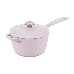 Le Creuset Signature Enameled Cast Iron Sauce Pan with Lid, 1.75-Quart, Shallot