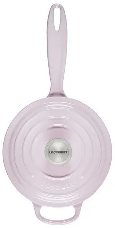 Le Creuset Signature Enameled Cast Iron Sauce Pan with Lid, 1.75-Quart, Shallot