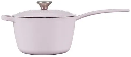 Le Creuset Signature Enameled Cast Iron Sauce Pan with Lid, 1.75-Quart, Shallot