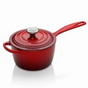 Le Creuset Signature Enameled Cast Iron Sauce Pan with Lid, 2.25-Quart, Cerise