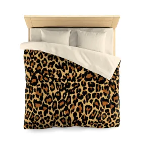 Leopard Duvet Cover, Animal Print Cheetah Queen Full Twin Microfiber Unique Vibrant Bed Cover Home Bedding