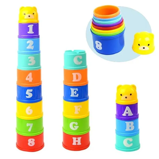 Letters Foldind Stack Cup Tower