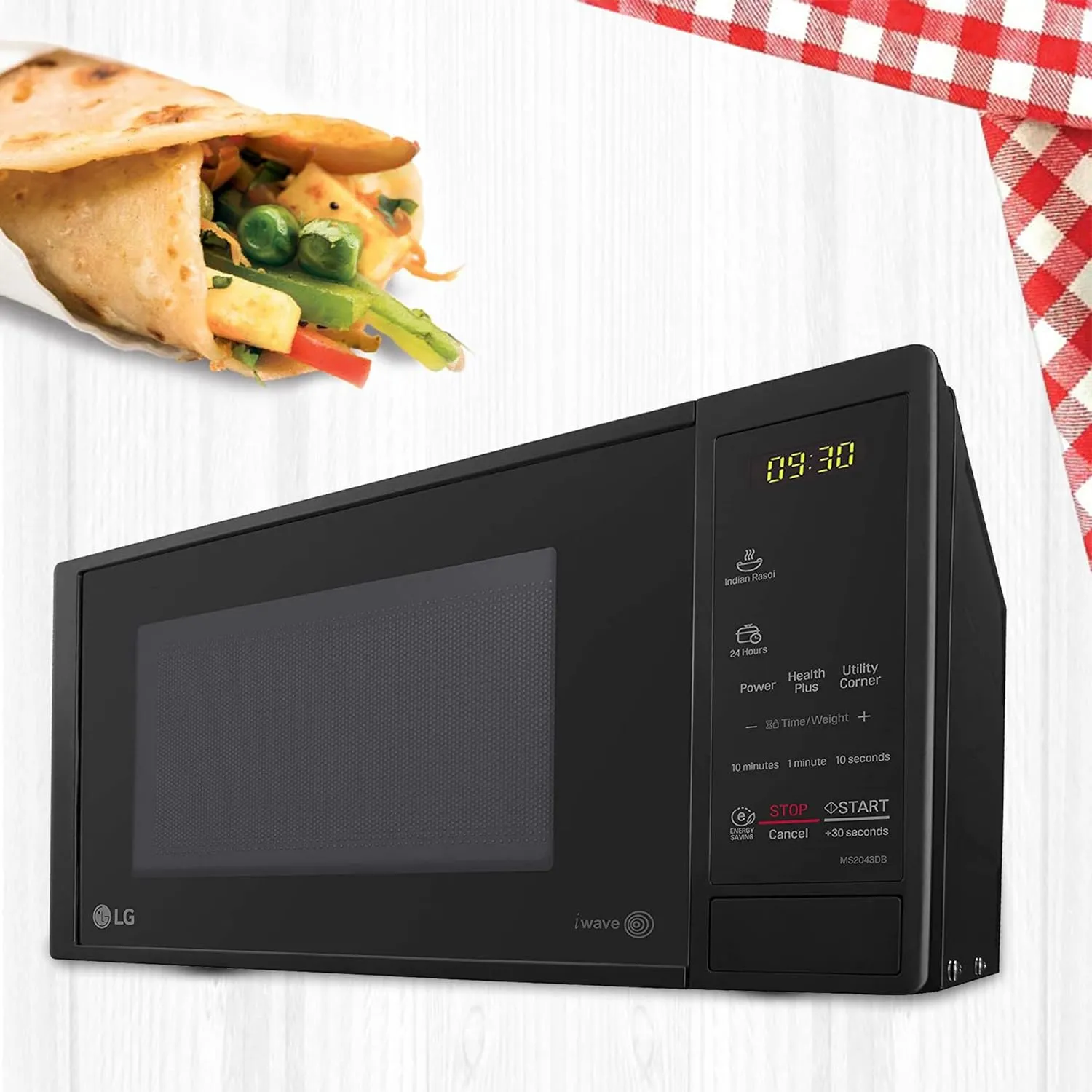 LG MS2043DB, Black 20 L Solo Microwave Oven