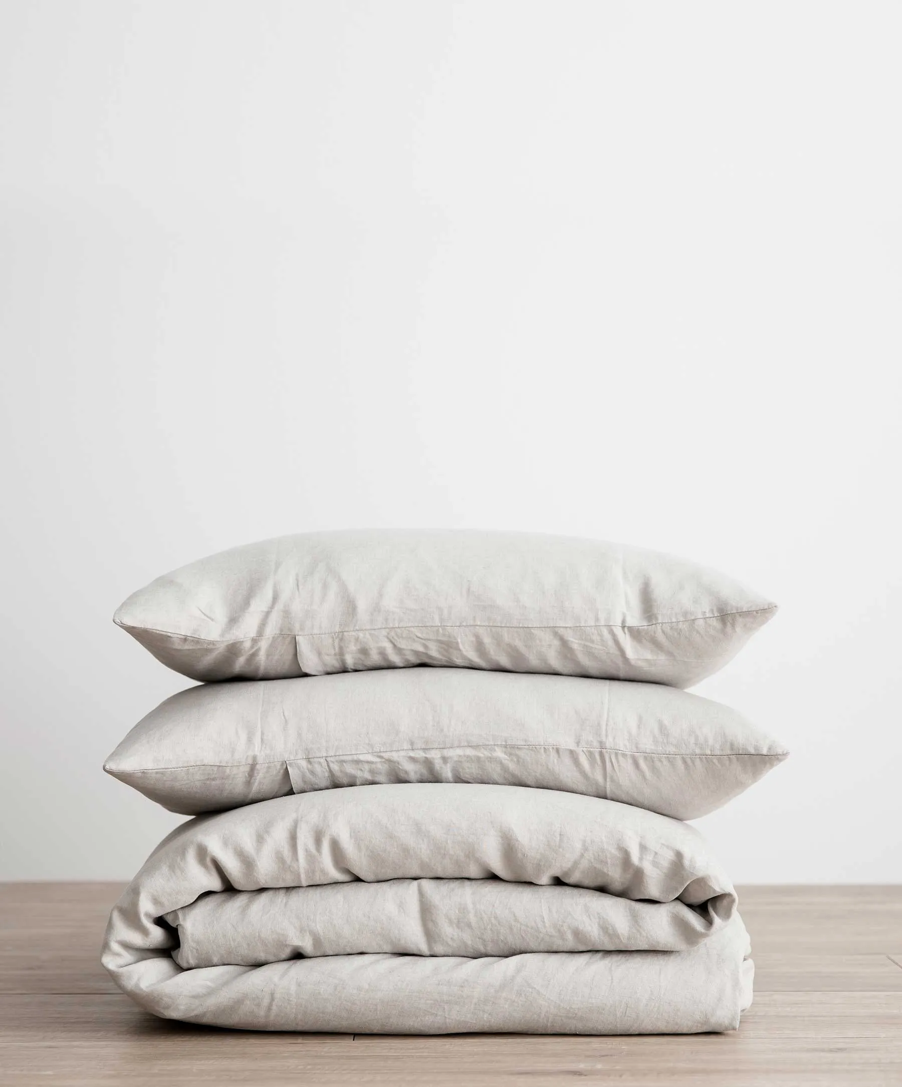 Linen Duvet Cover Set - Smoke Gray