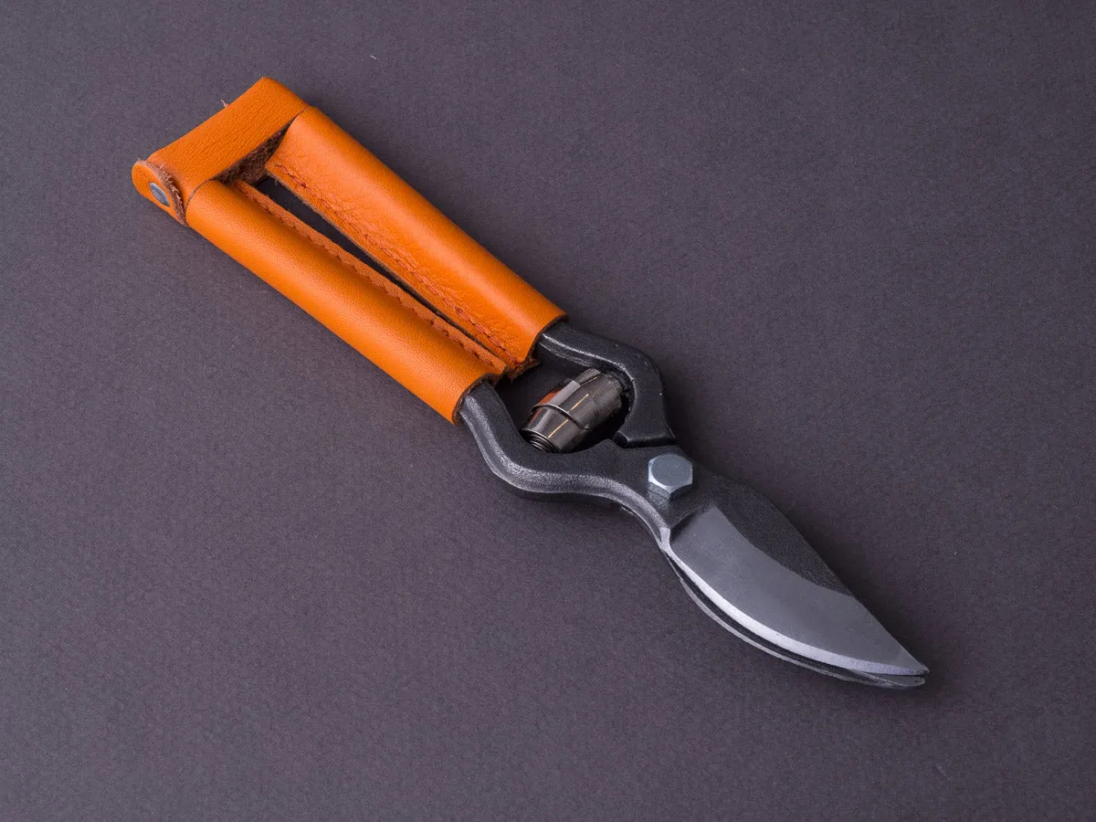 Locau - Garden Shears - Stainless - Orange Leather Handle