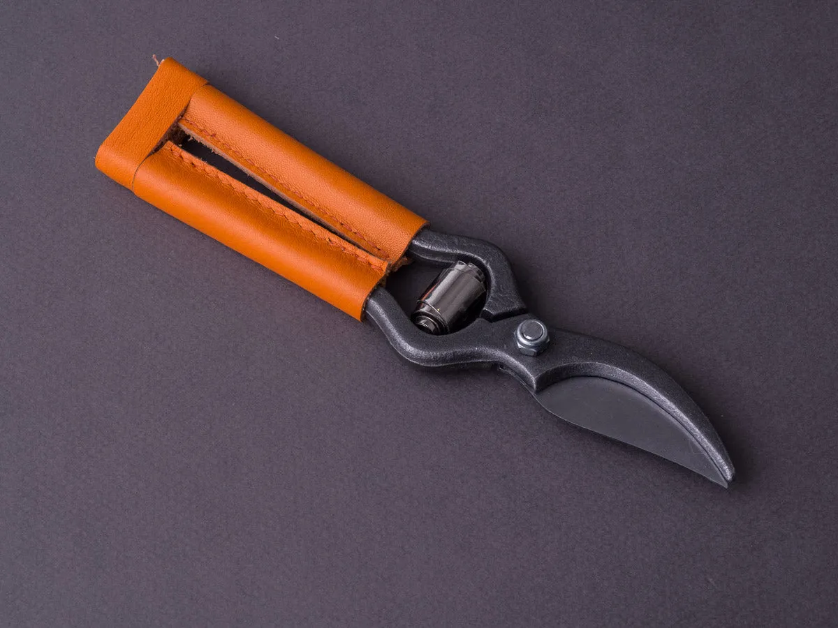 Locau - Garden Shears - Stainless - Orange Leather Handle