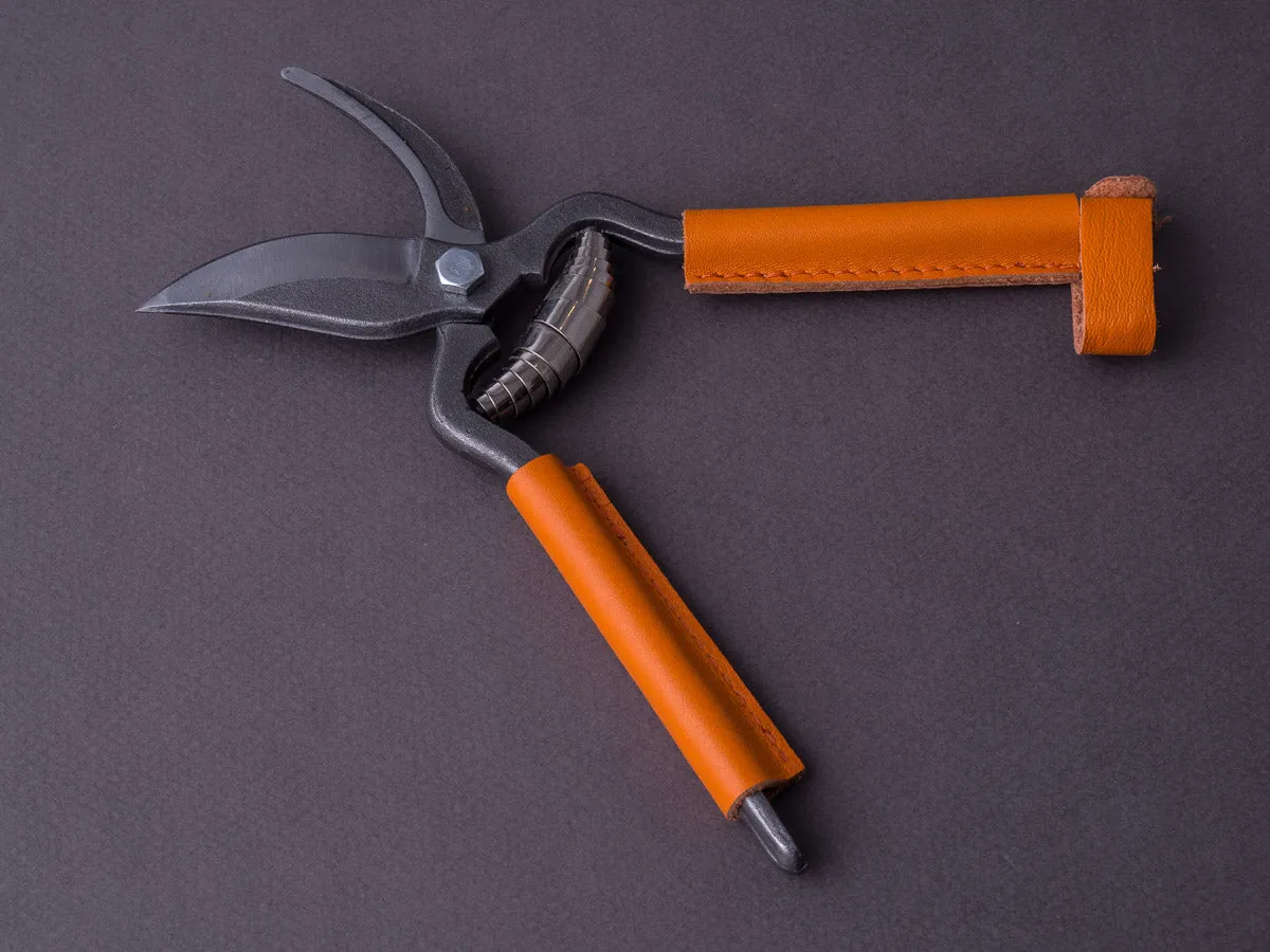 Locau - Garden Shears - Stainless - Orange Leather Handle