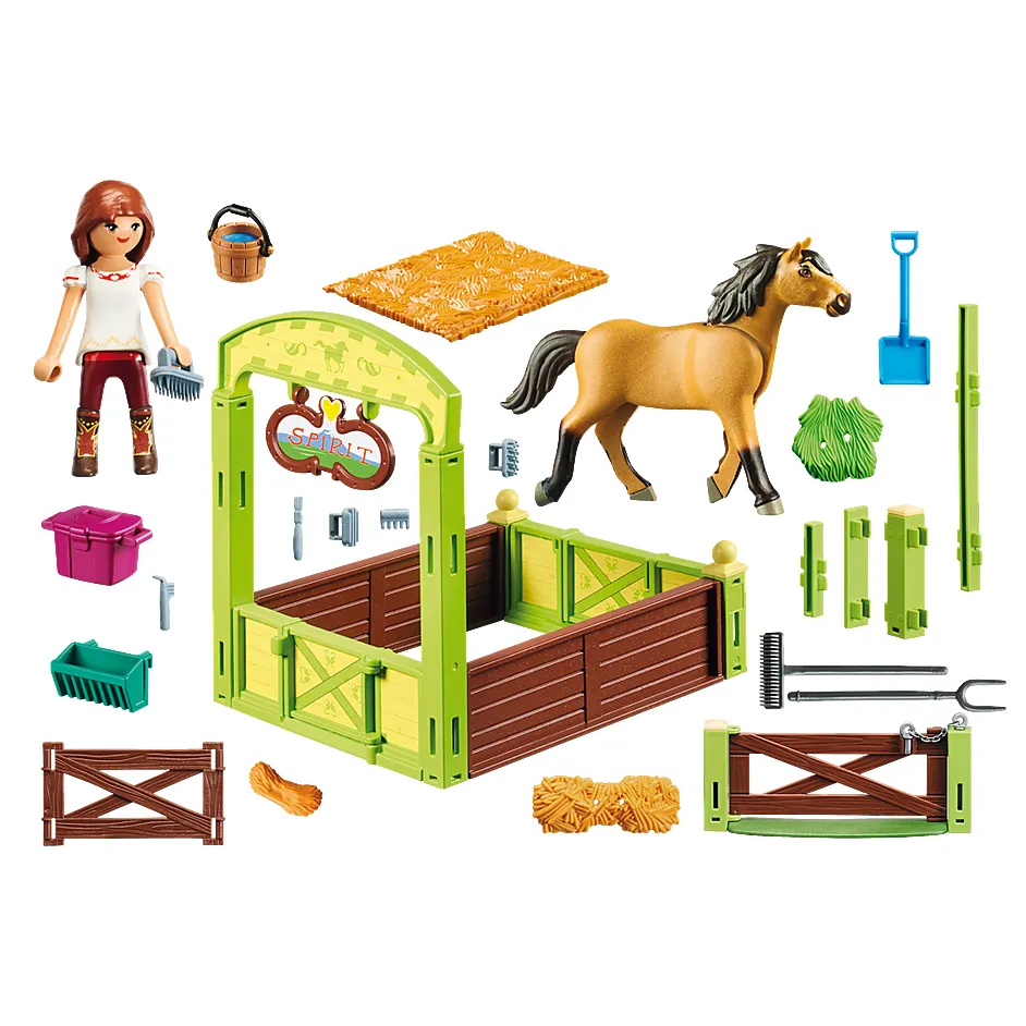 Lucky & Spirit with Horse Stall 9478