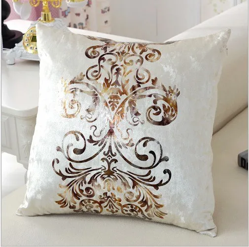 Luxurious Pillow Cover Bronzing Cushion Cover 45x45cm