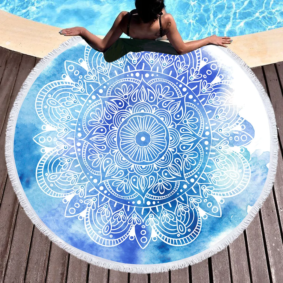 Mandala Hues Towel   Backpack