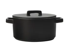 Maxwell & Williams Epicurious Round Casserole 2.6l Black Gift Boxed