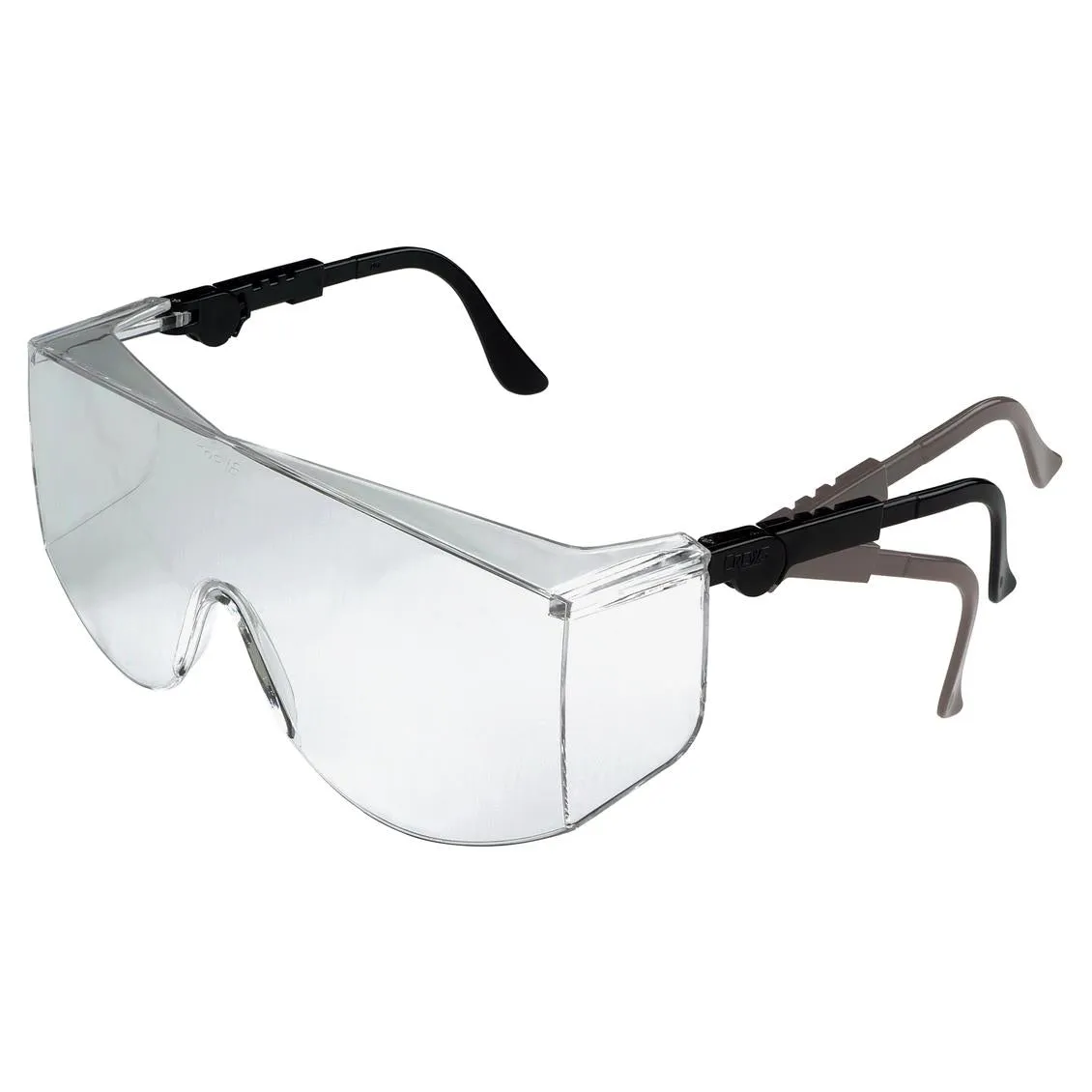 MCR Safety TC1 OTG Safety Glasses - Black Frame - Clear Lens - TC110XL