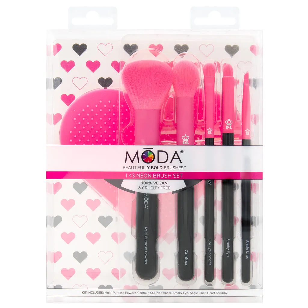 MŌDA® I <3 Neon Brush Set