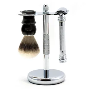 Merkur 38C Barber-Pole 3-Piece Classic Wet-Shaving Kit, Save $25